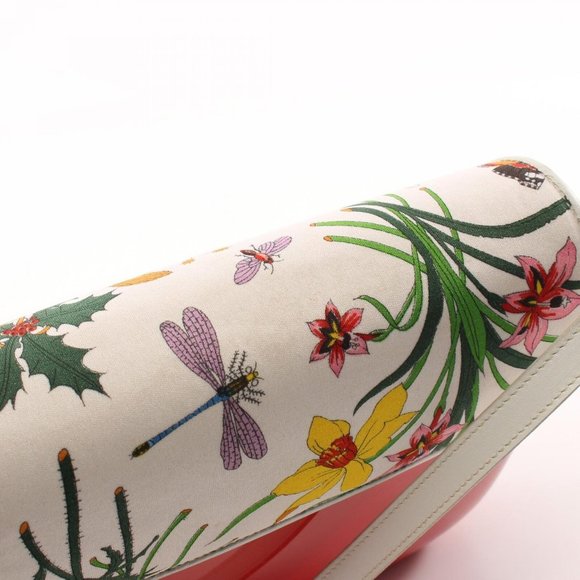 Rare GUCCI Red Lucite Boxy Hard Shell Leather Floral Flap Cross Body Bag - Picture 3 of 10